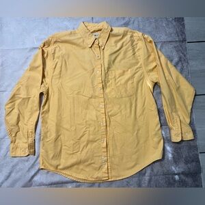 Eddie Bauer Yellow Button-Up Shirt 100% cotton